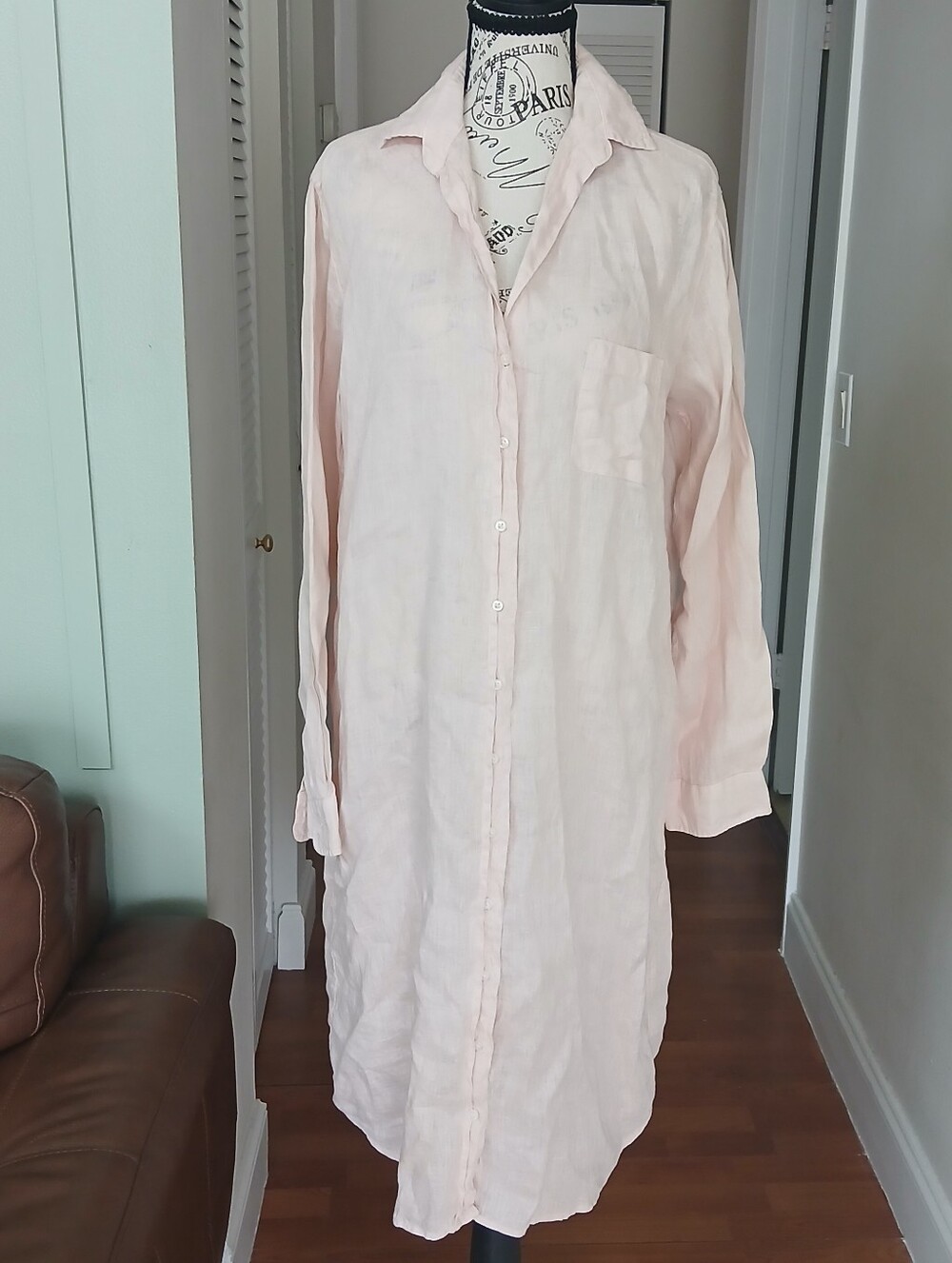 GRAYSON Frank and Eileen The Hero Midi Dress Linen Long Sleeve